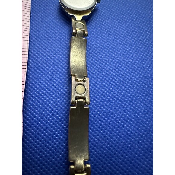 Women\'s Gold Tone Watch With Beautiful Stones, Some Wear On Under Side, Working main image 6